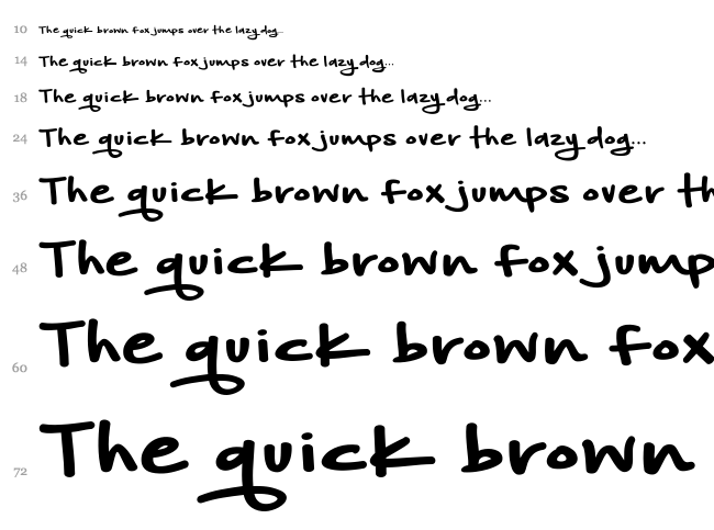 Another Birdhouse font waterfall